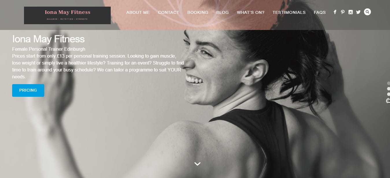 Female Personal Trainer Edinburgh Iona May Fitness