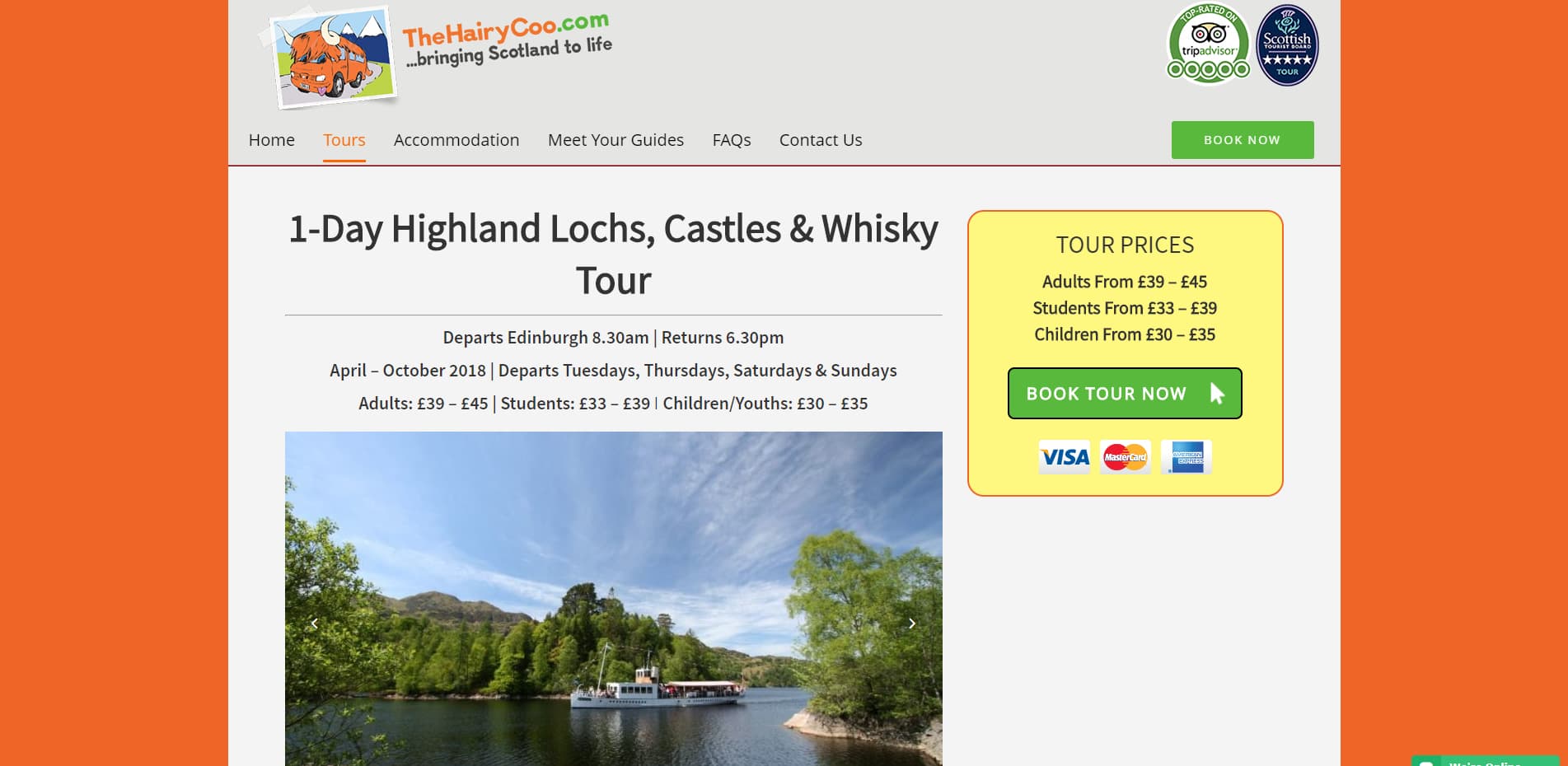 The Hairy Coo Individual Tour Page