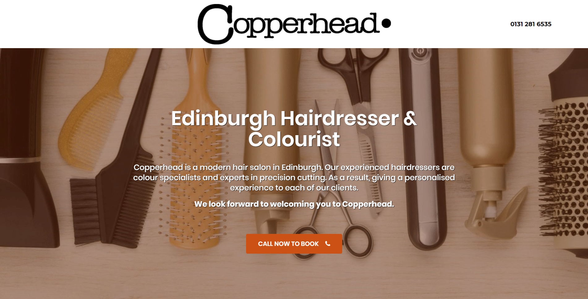 copperhead hairdressers website design