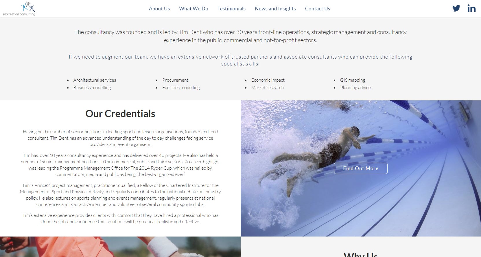 Recreation Consulting Website Design