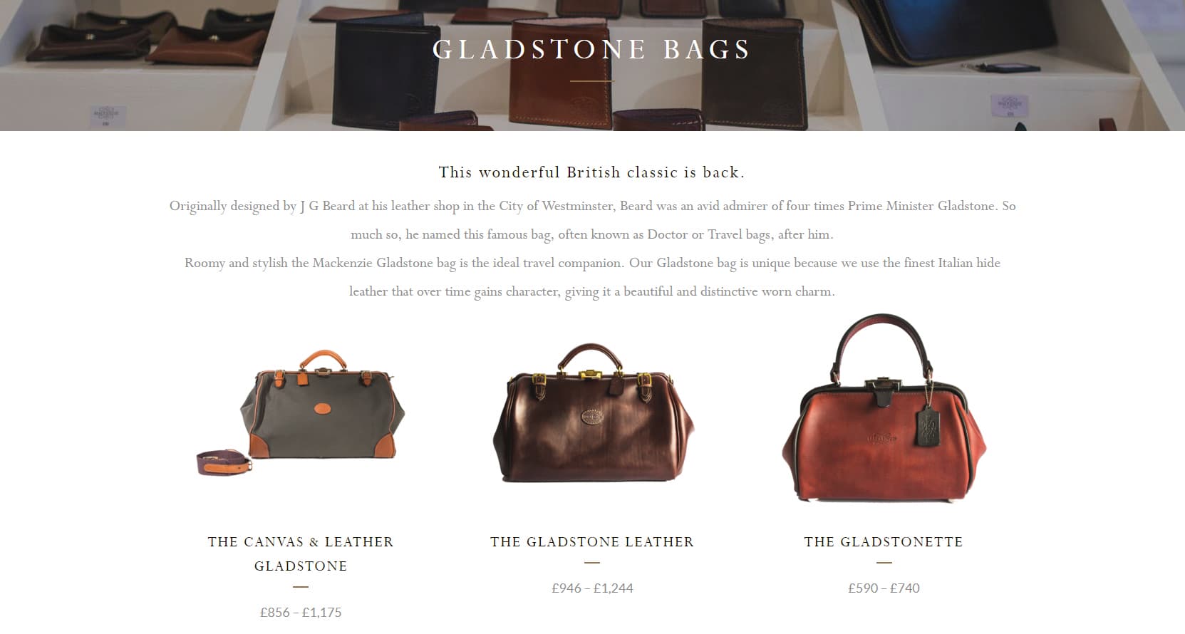 Gladstone Bags MacKenzie Leather Bags