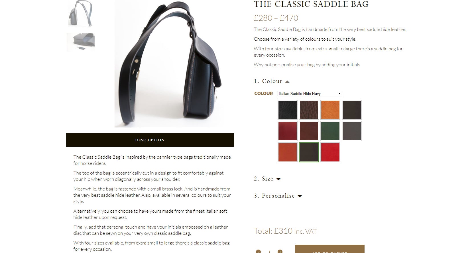 The Classic Saddle Bag Mackenzie Leather Edinburgh Traditional