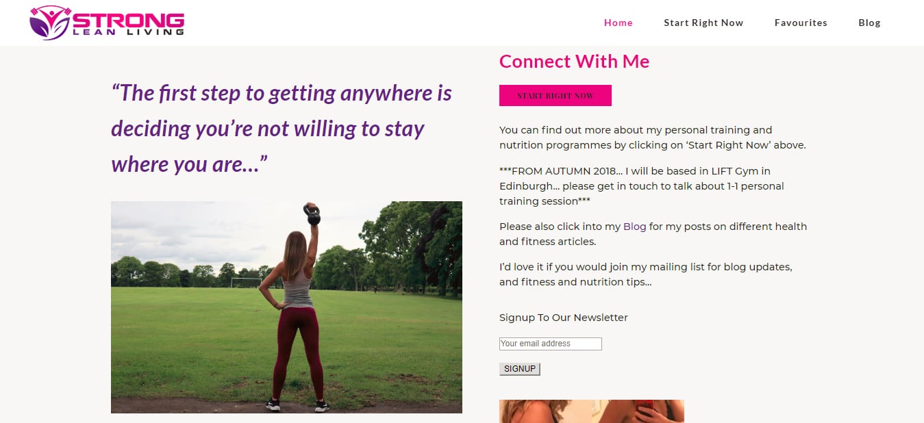 Homepage Strong Lean Living
