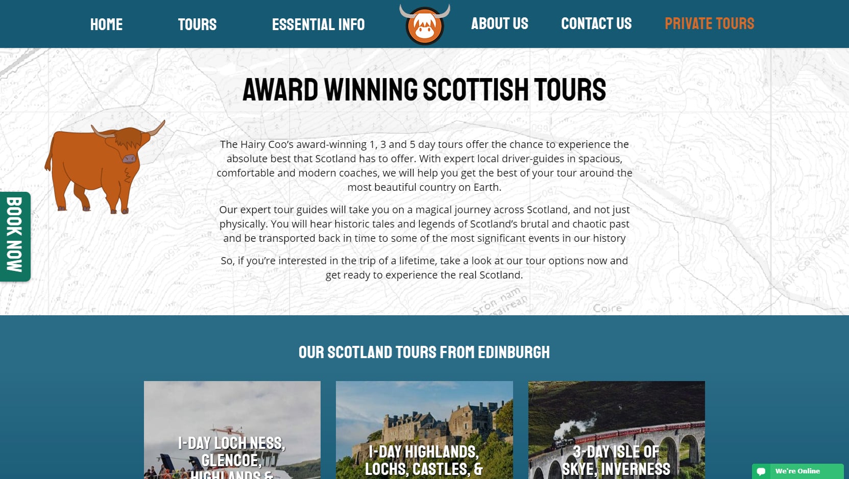 The Hairy Coo Website Design