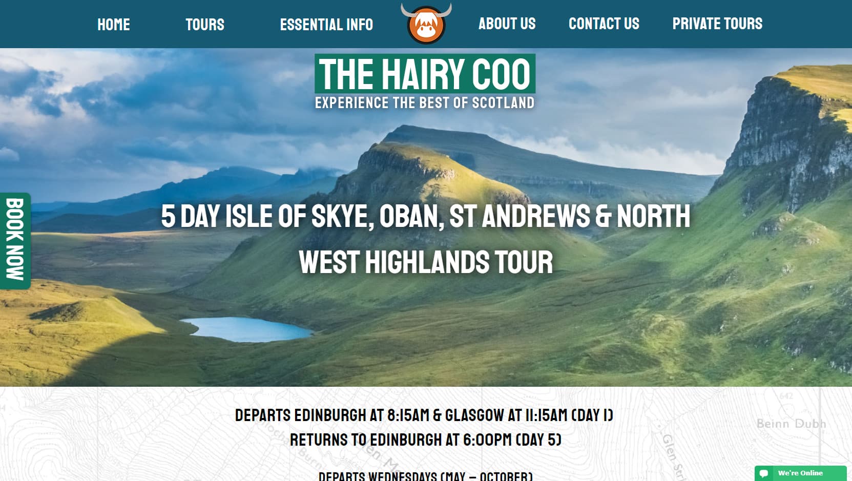 The Hairy Coo Website Design