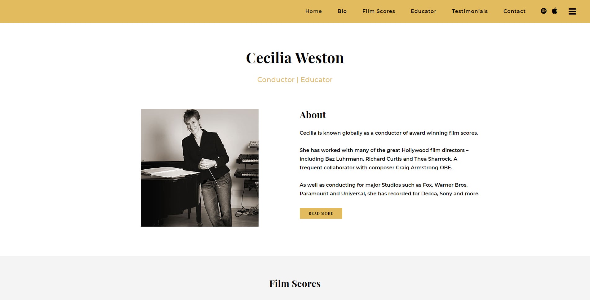 cecilia weston website design