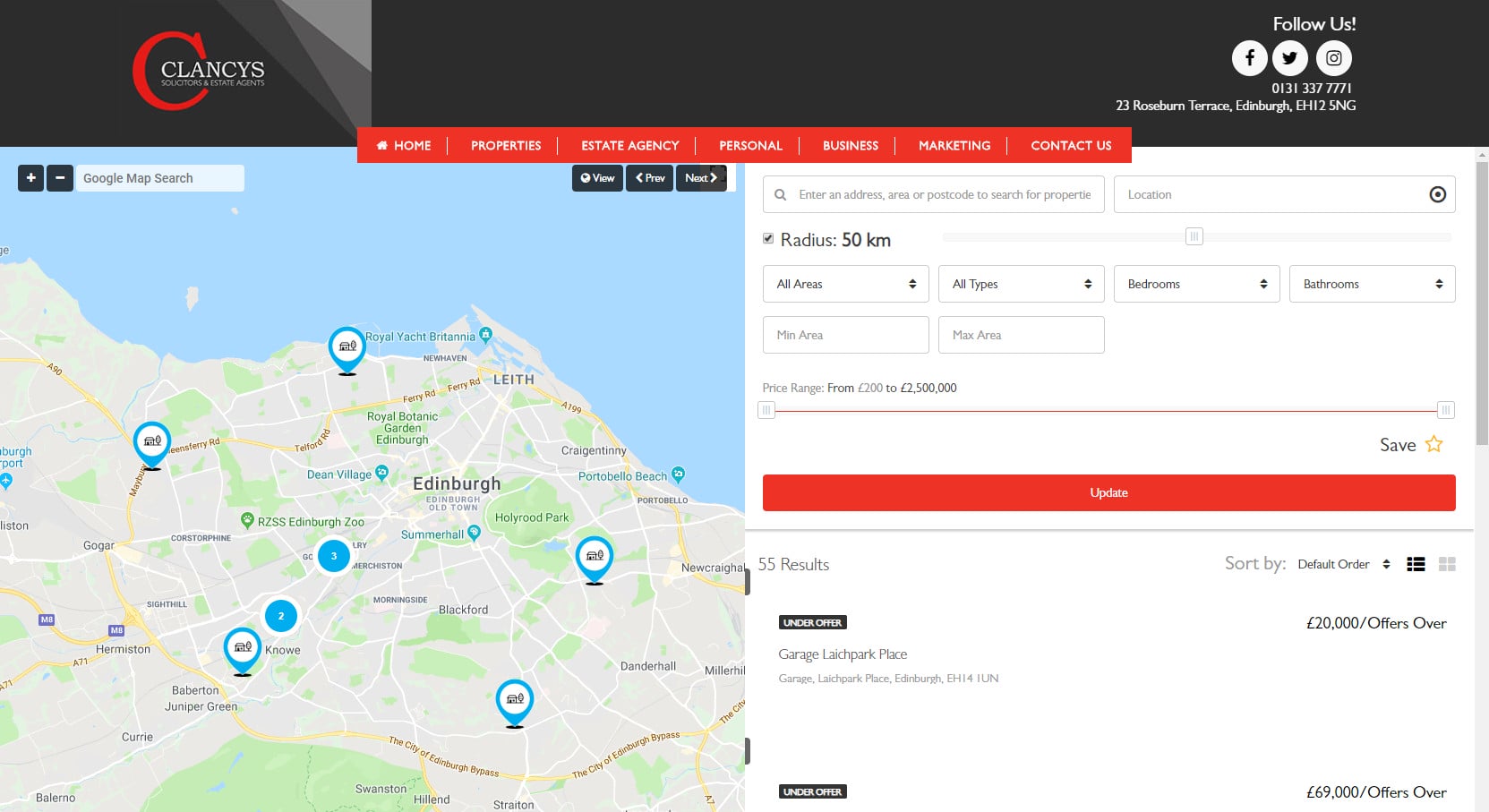 Clancys Solicitors and Estate Agents Map