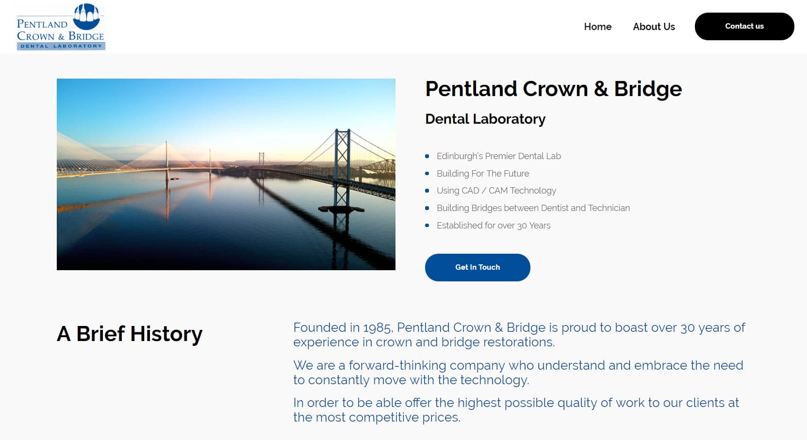Pentland Crown & Bridge Homepage