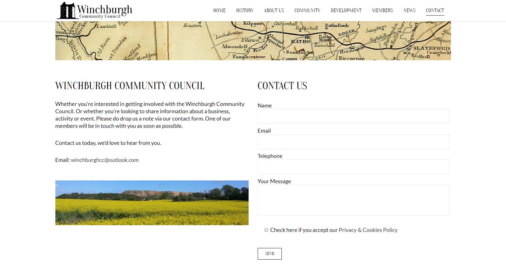Winchburgh Community Council Development Contact Form