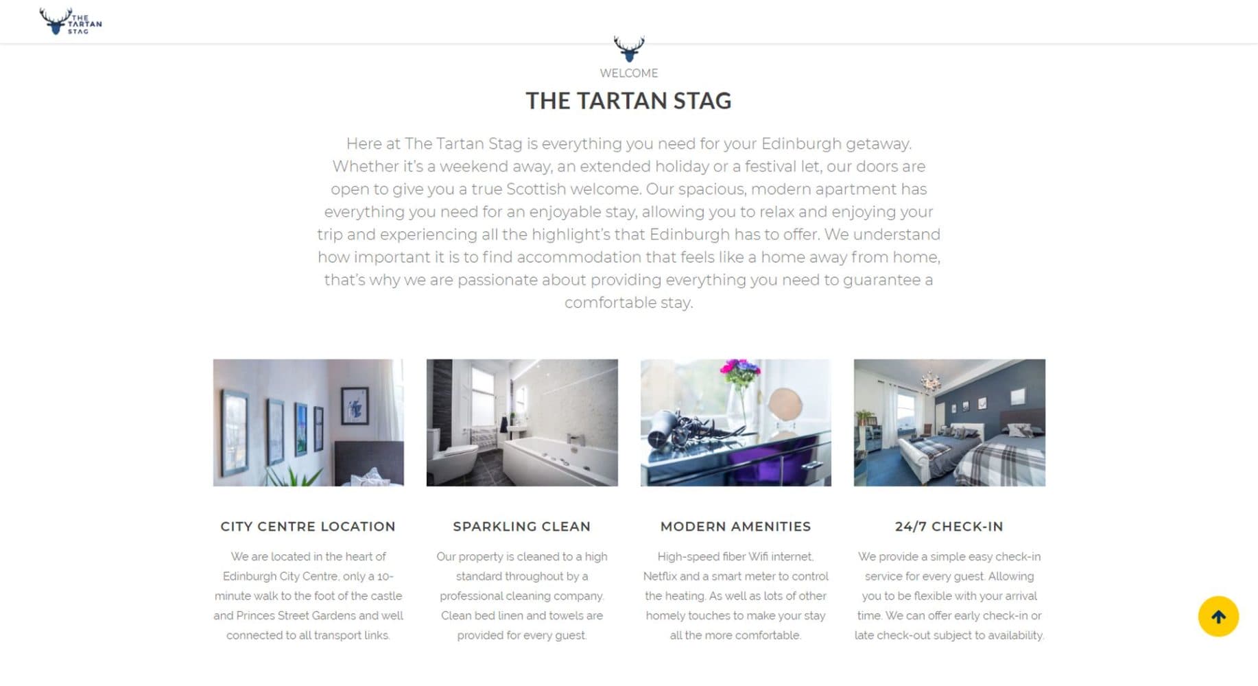 Tartan Stag Website Design About