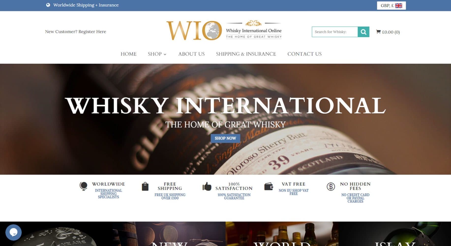 Whisky International Online Header