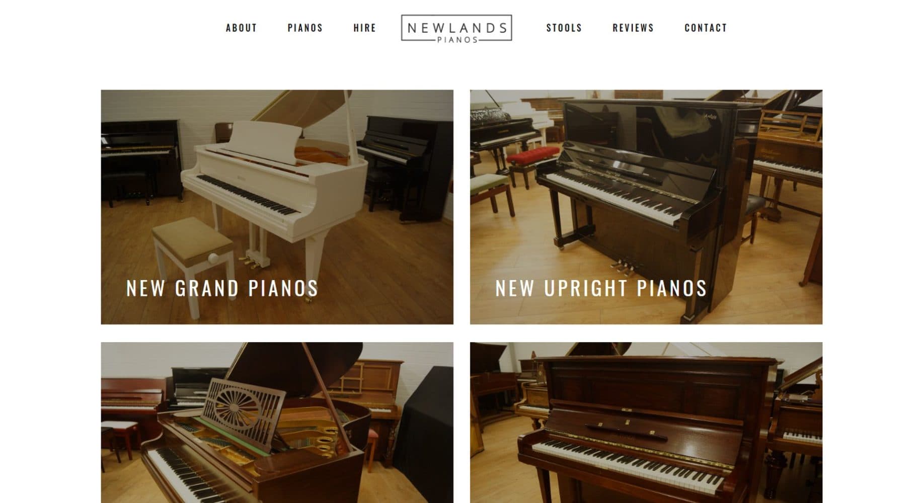 Newlands Pianos Website Design Shop