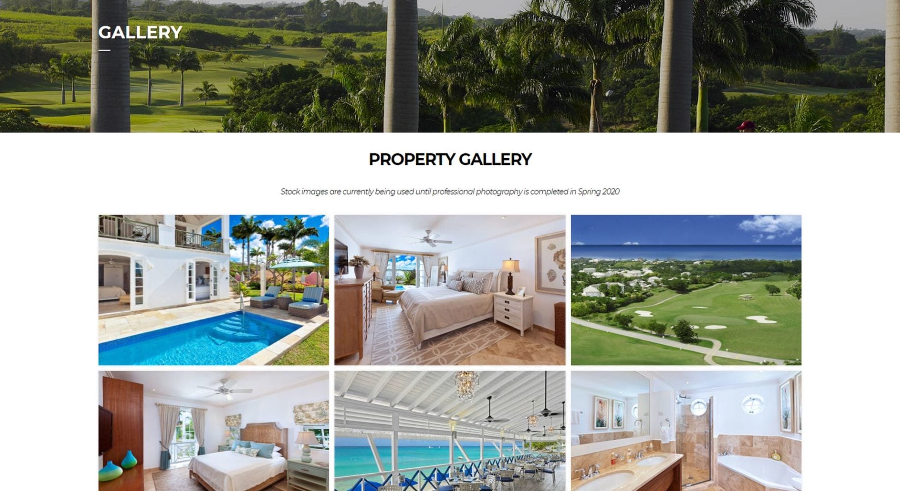 Barbados Villa Website Design Gallery