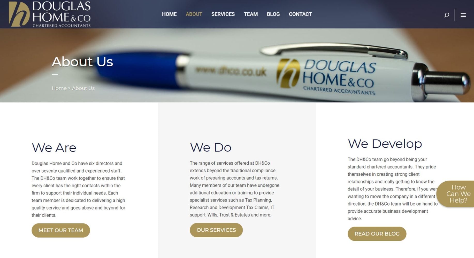 Douglas Home & Co Website Design About Us
