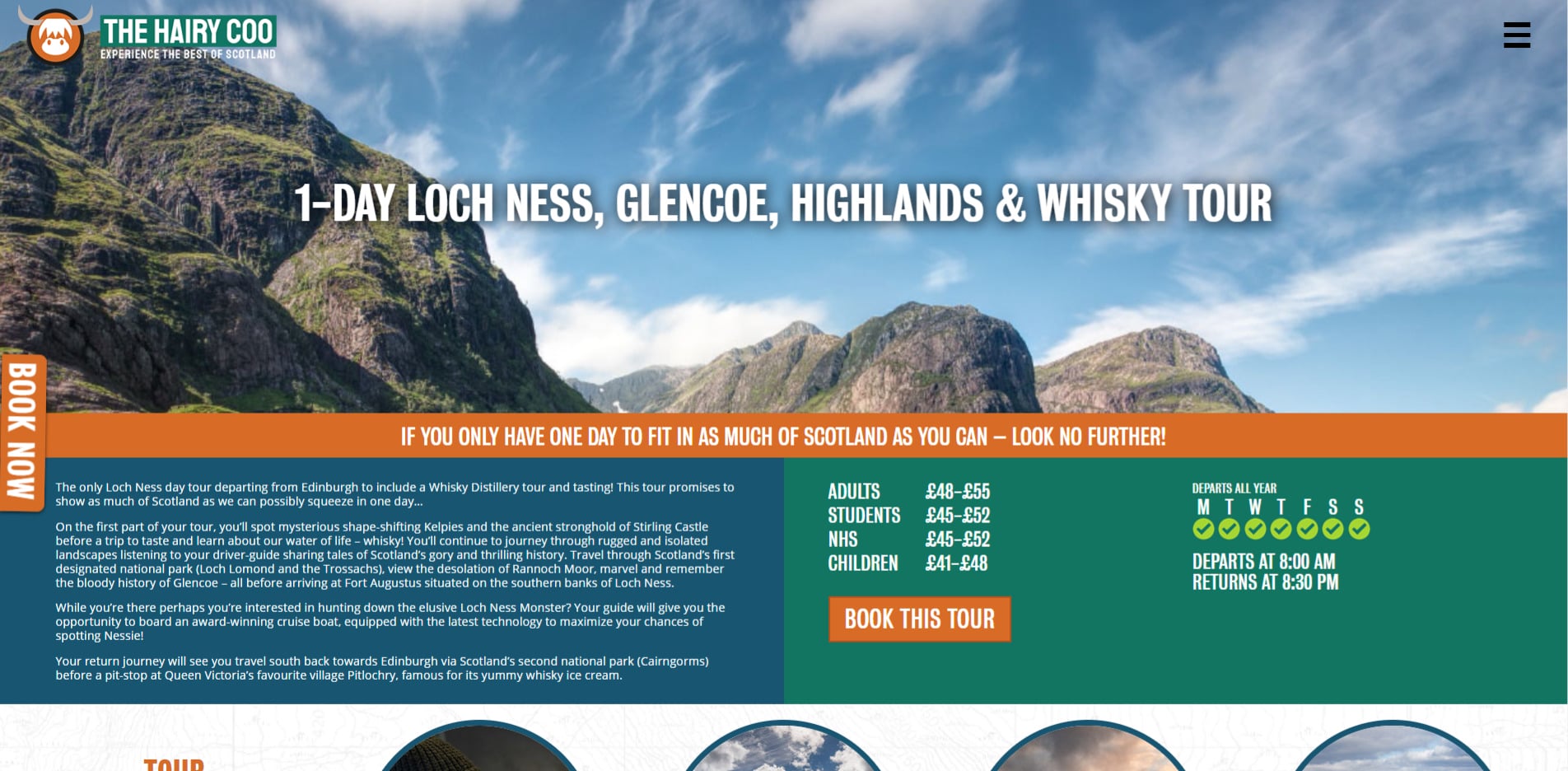 Hairy Coo Website Design 2020 Tours