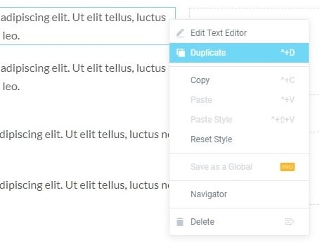 Elementor User Guide Duplicating A Row or Element