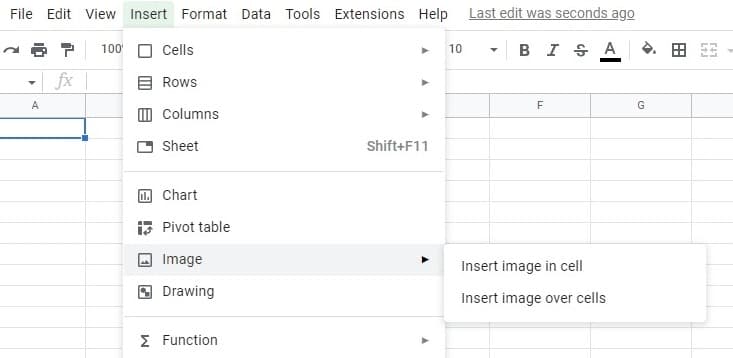 Adding an image to Google Sheets