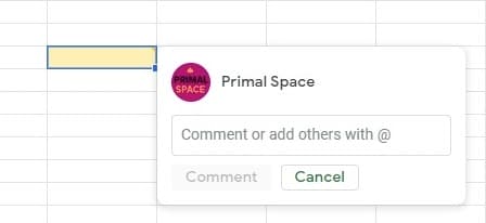 Saving a comment to Google Sheets