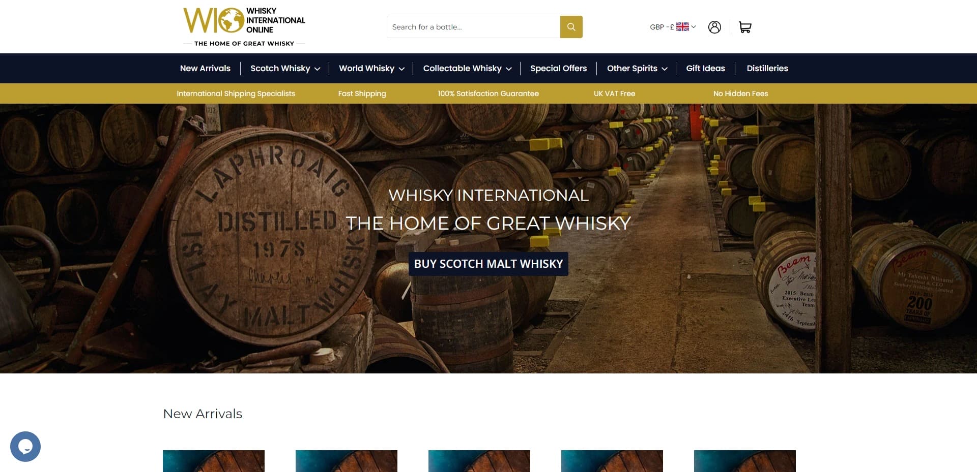 Whisky International Online Homepage