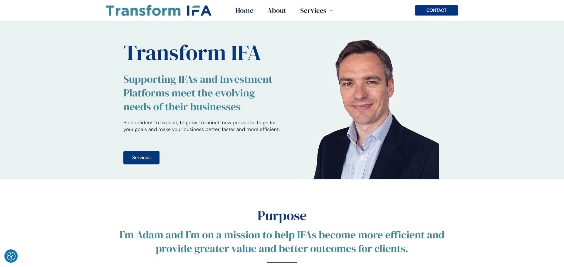 Transform IFA website Design Homepage