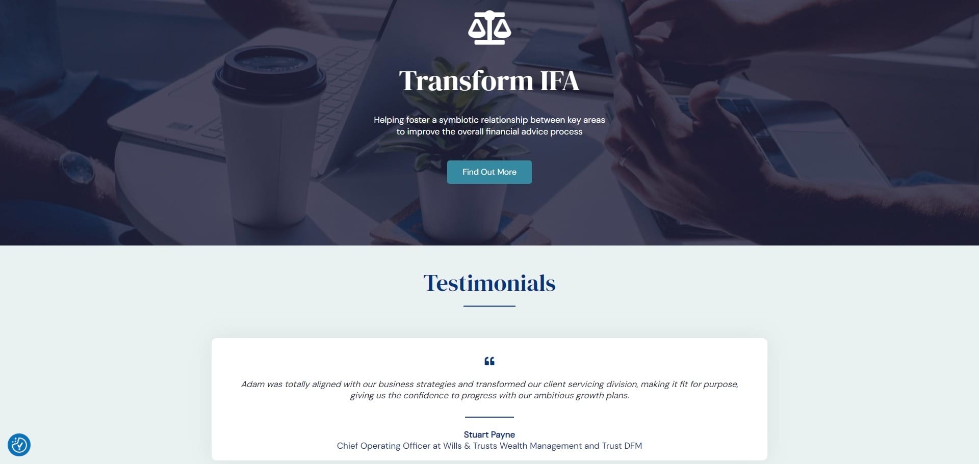 Transform IFA website Design Testimonials