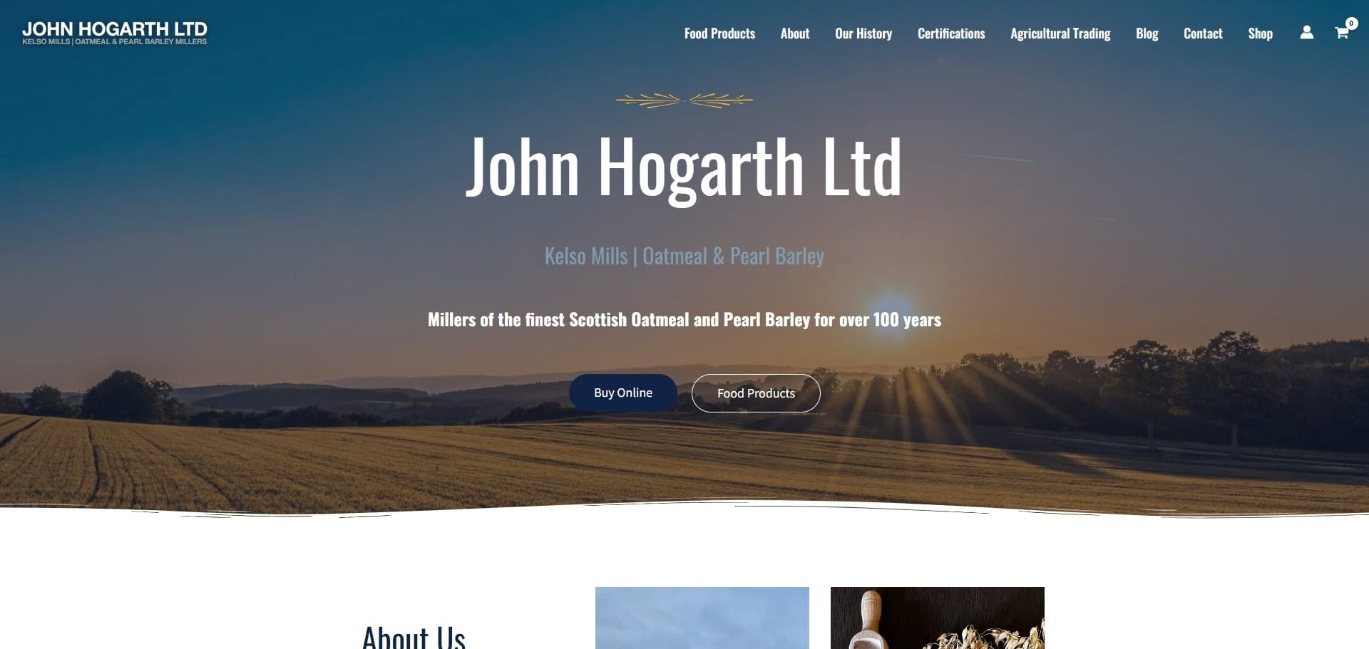 John Hogarth Website Design Homepage